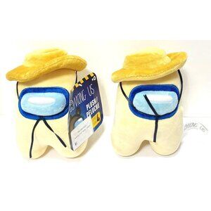 2 Among Us With Cowboy Hats Plush Stuffed Toys New *READ*